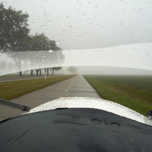 Dreckswetter auf dem Weg von Emmeloord Richtung Nordseeküste.