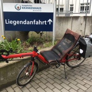 Liegendanfahrt extra eingerichtet