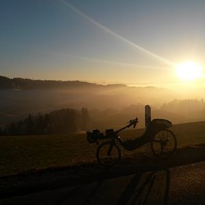 Neujahr, kurz vor Sonnenuntergang