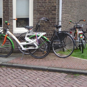 Velomobilferien Juli 2011 27
Enkhuizen Diese bunten Räder waren allgegenwärtig, die muss es mal sehr günstig gegeben haben.