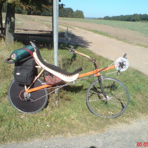 Erster kurzer Halt zum Trinken und Tretlagerklemmung nachziehen.