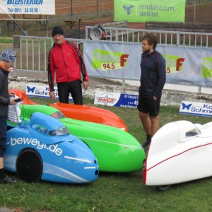 Ankunft an der Radrennbahn