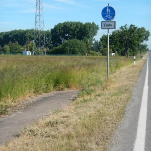 Radweg Ende