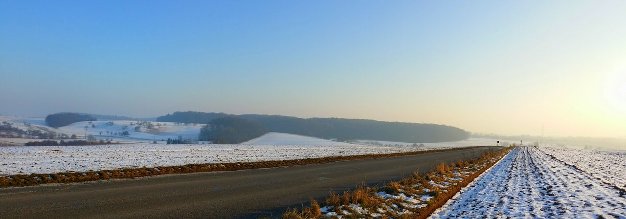 Die einsame Landstraße zwischen Affalterbach und Remseck