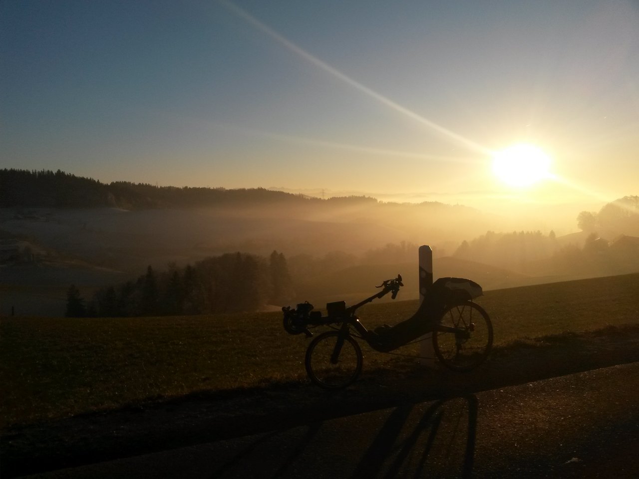 Neujahr, kurz vor Sonnenuntergang