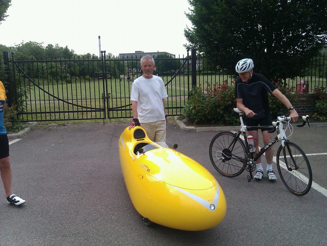 QXS on first club ride-- curious onlookers!