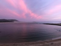 15 Sonnenuntergang am Strand kurz vor Portugal.JPG