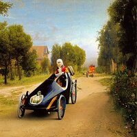 a woman in a velomobile by spitzweg_4.jpg