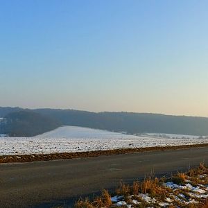 Die einsame Landstraße zwischen Affalterbach und Remseck