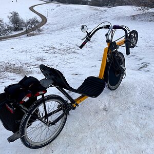 Vor der Abfahrt vom Olympiaberg - Bammel...