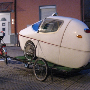 cab bike auf anhänger ohne Hinterrad