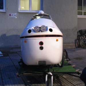 cab bike auf anhänger ohne Hinterrad