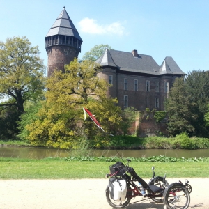 Pause bei Burg Linn (Krefeld)