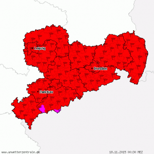 Unwetterzentrale Sachsen 18-11-2015