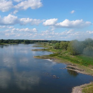 Elbe vom Mitellandkanal gesehen