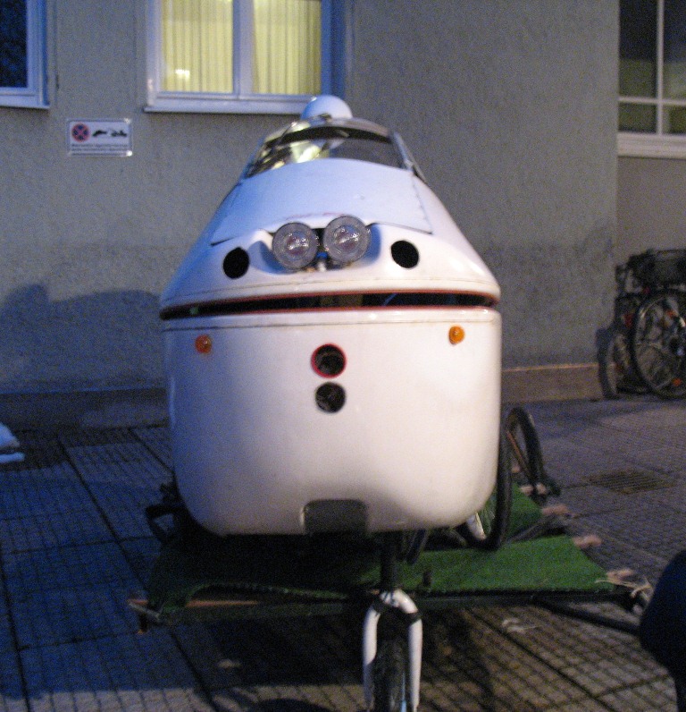 cab bike auf anhänger ohne Hinterrad