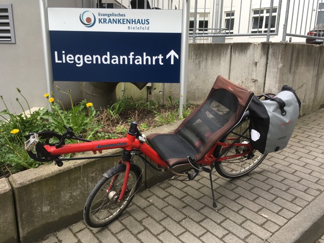 Liegendanfahrt extra eingerichtet