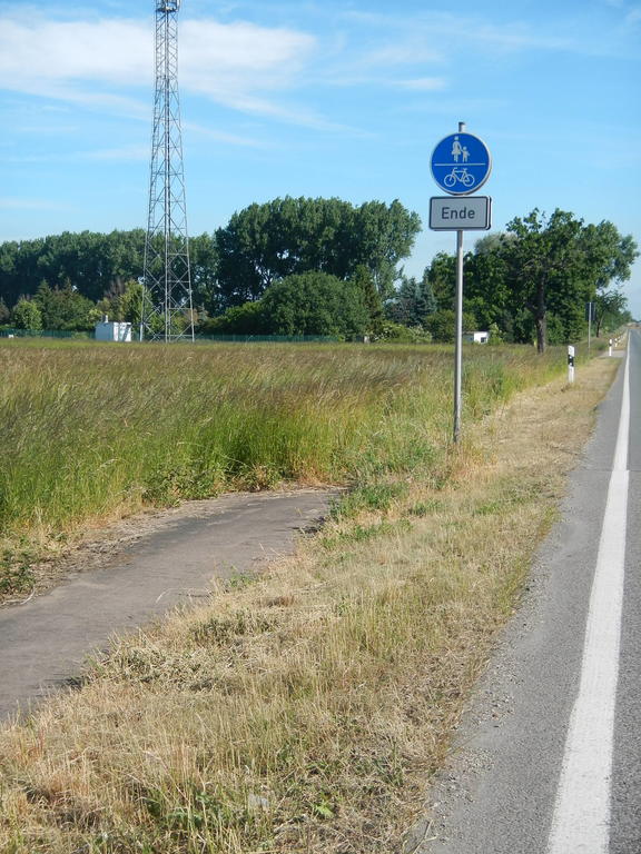 Radweg Ende